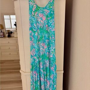 Lilly Pulitzer Camellia Coverup in Aqua Blue Vista XS
